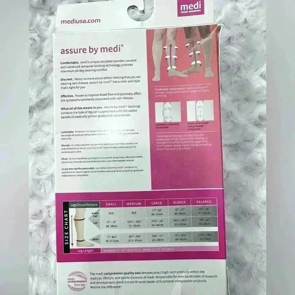 Medi Assure 20-30 Calf Open Toe Medical Compression Stockings - Picture 2 of 10